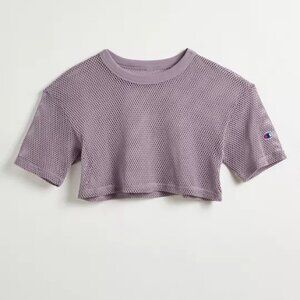 NWT Champion Mesh Cropped Tee in Lavender Size S